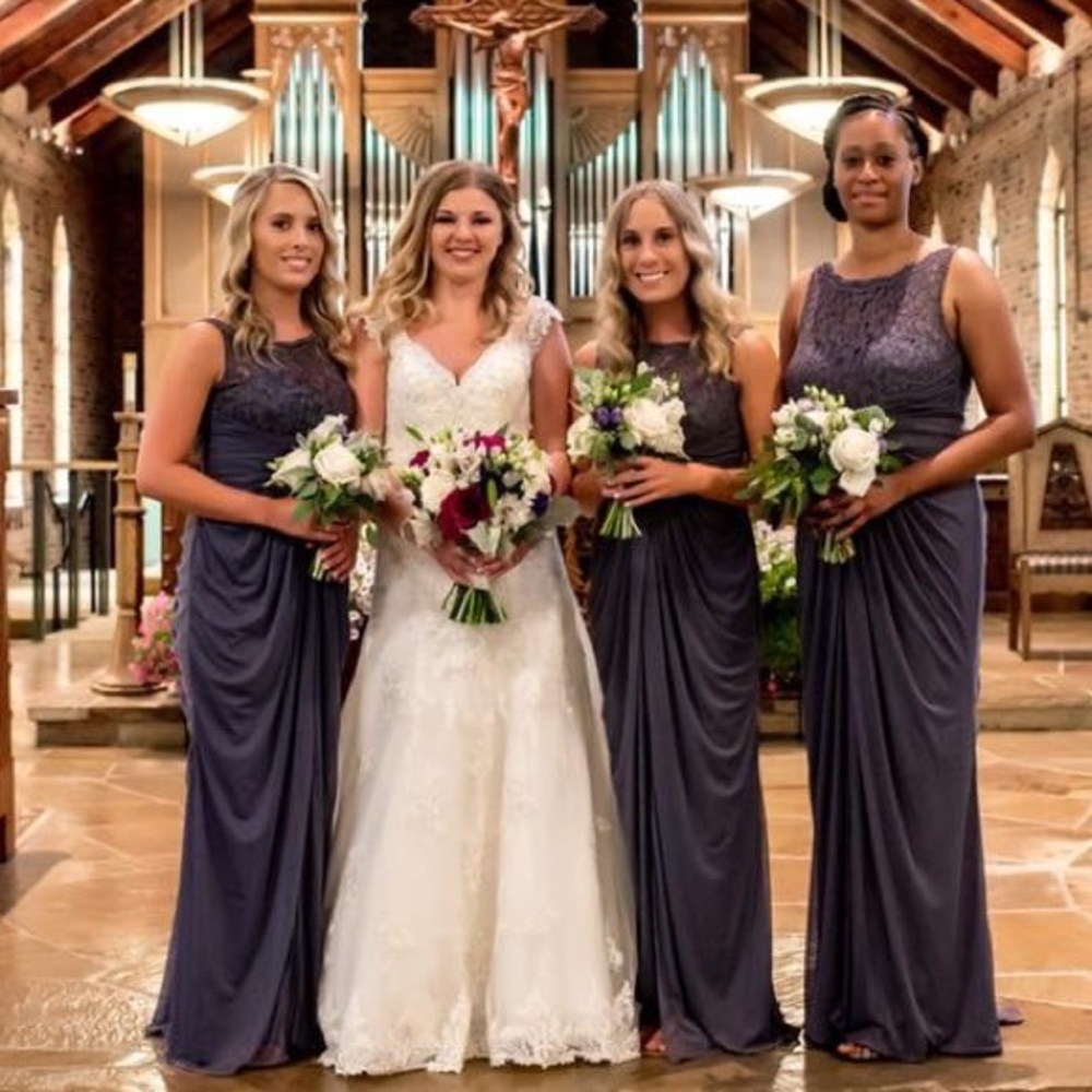 Size 2 pewter bridesmaid dress